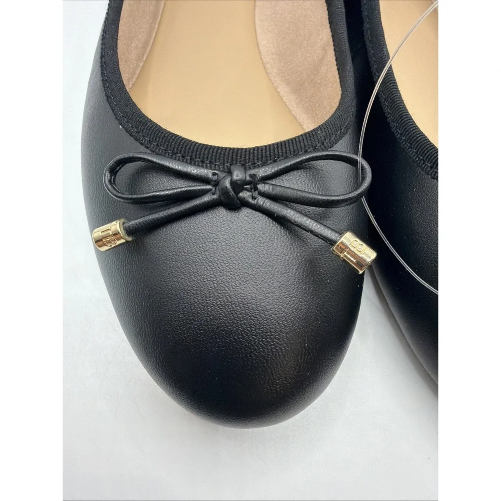 Ted Baker Classic Genuine Leather Black Ballet Shoes Size 7 New